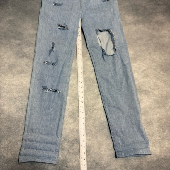 7 For All Mankind Women’s Jeans Sz 30 (Fits 28x29) Distressed Blue Italy - Picture 5 of 16